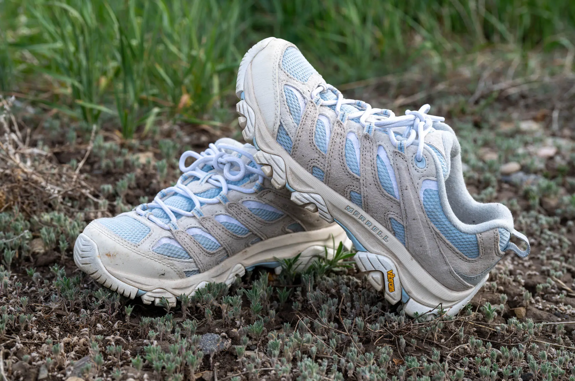 Product shot of the Merrell Moab 3 women's hiking shoes.