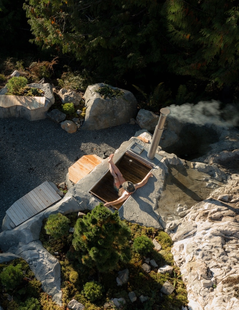 Goodland x Wavestone: The Ultimate Wood-Fired Rock Hot Tub