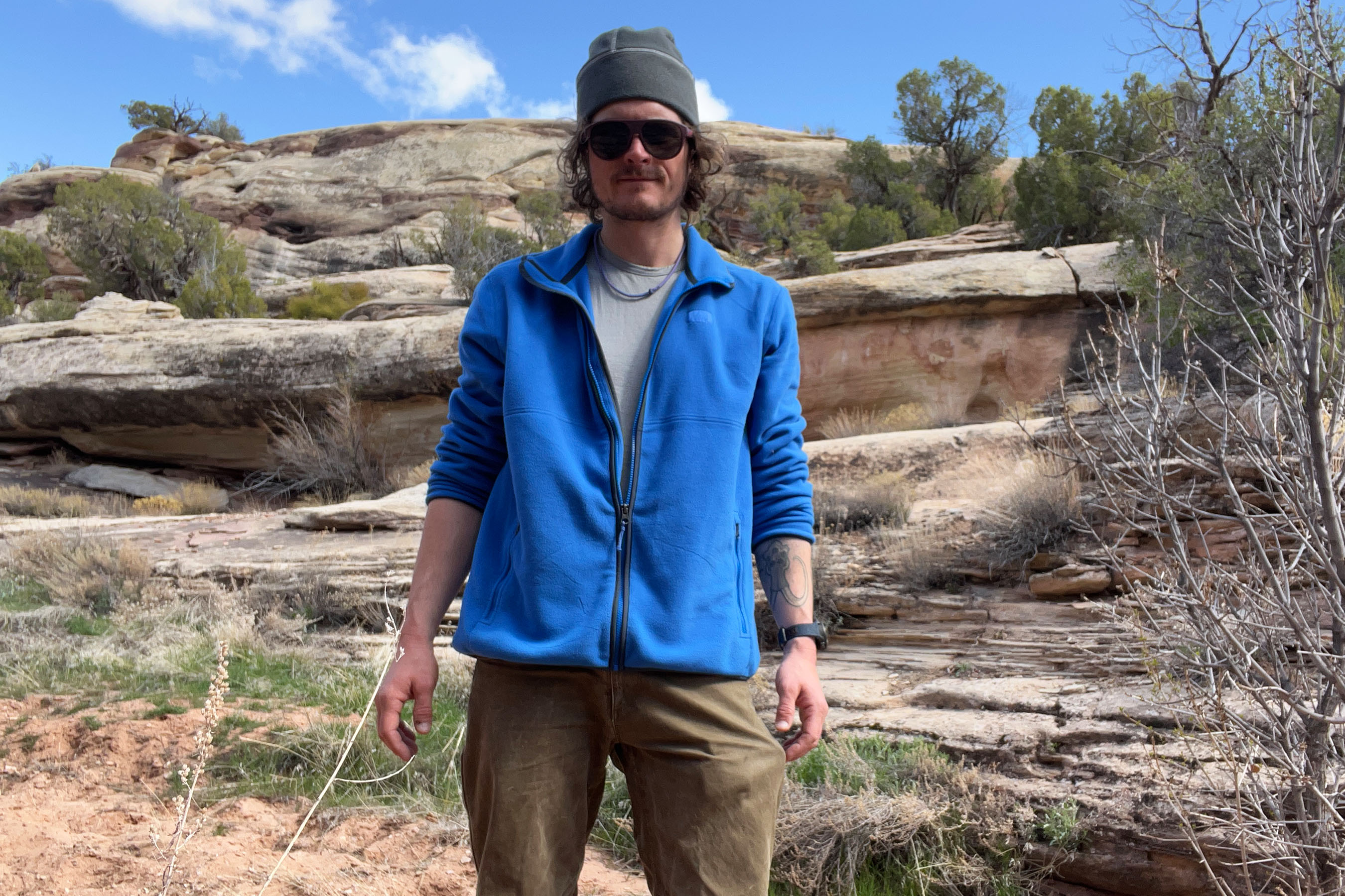 Close-up of the jacket cuff showing the Lycra spandex binding